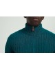 6855-106 Gilet zip torsadé vert