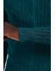 6855-106 Gilet zip torsadé vert
