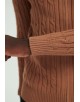6855-115 Gilet zip torsadé camel
