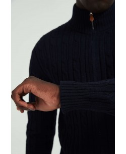 YE-6855-117 Knitted dark blue jumper
