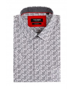 1506365-10 White LUCIOLE prints sleeveless shirt comfort fit
