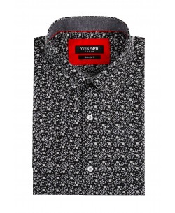 1506365-13 Black LUCIOLE prints sleeveless shirt comfort fit