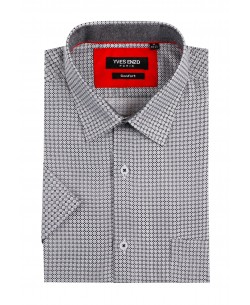 1506365-14 Grey SESAMO prints sleeveless shirt comfort fit