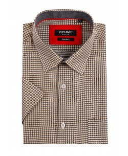 1506365-15 Beige SESAMO prints sleeveless shirt comfort fit