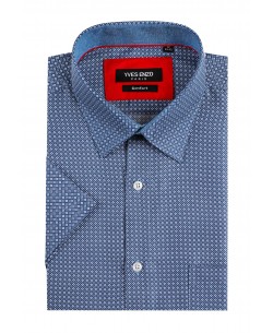 1506365-16 Blue SESAMO prints sleeveless shirt comfort fit