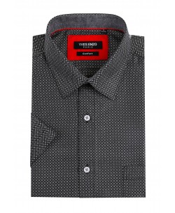 1506365-17 Black SESAMO prints sleeveless shirt comfort fit
