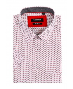 1506365-04 White FECCIA prints sleeveless shirt comfort fit