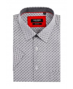 1506365-06 White CAMPO prints sleeveless shirt comfort fit