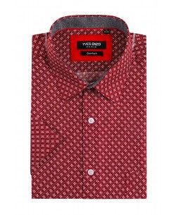 1506365-07 Red CAMPO prints sleeveless shirt comfort fit