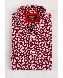 1506366-12 Red PRADERA prints sleeveless shirt comfort fit