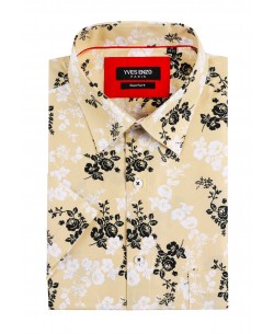 1506366-05 Beige CAMELIA prints sleeveless shirt comfort fit