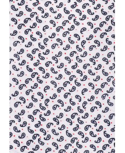 BIG-7030-03 White shirt PAISLEY prints XL to 5XL