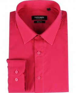 SLIM1009-1 Fucshia pink shirt slim fit