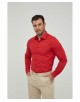 SLIM1009-22 Chemise unie rouge en slim fit