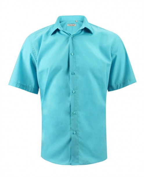 7301-5 Chemisette bleu turquoise XL au 5XL