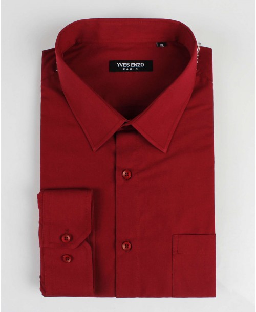 7001-73 Chemise bordeaux 2XL au 5XL