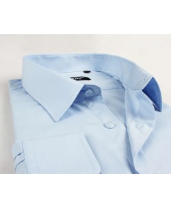 BIG-7001-78 Chemise bleu ciel du XL au 5XL