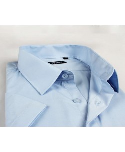 BIG-7301-78 Sky blue short sleeves shirt XL au 5XL