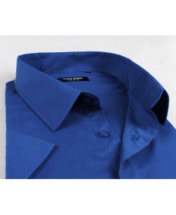 BIG-7301-8 Royal blue short sleeves shirt XL au 5XL