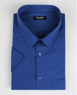 SLIM5301-8 Royal blue sleeveless shirt slim fit