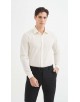 SLIM1009-15 Chemise unie ivoire  en slim fit