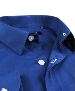 KIDS-901-08 Royal blue kids shirts 6 to 16 years