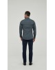 SLIM1009-19 Chemise unie gris anthracite en slim fit