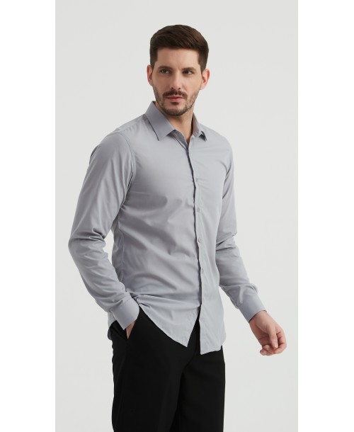 SLIM1009-80 Chemise slim fit - gris