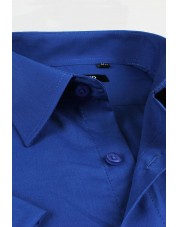 SLIM5301-8 Royal blue sleeveless shirt slim fit