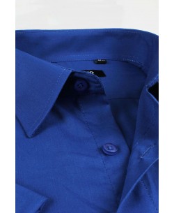 SLIM5301-8 Royal blue sleeveless shirt slim fit