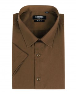 YE-2372 Brown sleeveless shirt regular fit