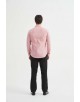 SLIM1009-83 Chemise unie rose saumon en slim fit