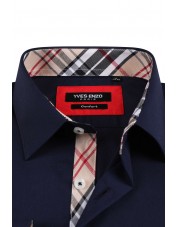 1506234-4 Chemise marine carreaux TARTAN coupe confort