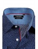 1506237-03 Chemise bleu foncé motifs en confort fit