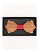 BT-113 Noeud papillon en bois avec pochette