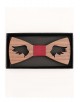 BT-136 Noeud papillon en bois avec pochette