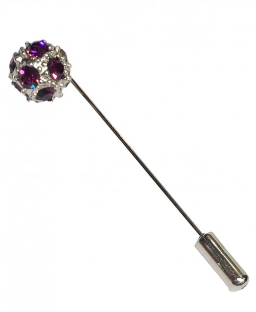 Epingle de col avec boule diamant