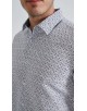 1506203-04 Chemise coupe droite à motifs 