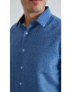 1506203-06 Chemise coupe droite à motifs - Bleu