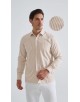 1506244-5 Chemise à rayures coupe confort - Beige