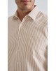 1506244-5 Chemise à rayures coupe confort - Beige