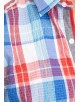 1506354-1 Chemisette gaufrée bleue, rouge et blanche à carreaux en coupe confort