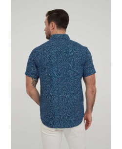 1506366-16 Blue SHONDE prints sleeveless shirt comfort fit