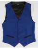 V007-5 Gilet de costume bleu roy en coupe cintrée