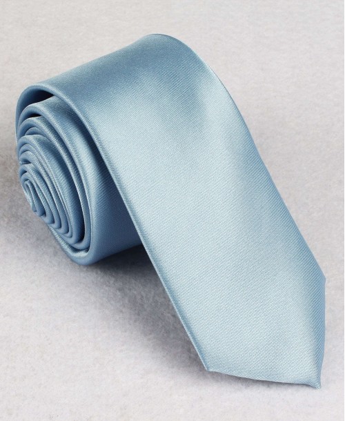 CRHQ-10 Cravate bleu ciel satinée
