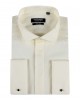 WHT-10-15 Ivory Oxford Royal shirt-slim fit wing collar-Musketeer cuffs