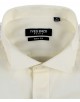 WHT-10-15 Ivory Oxford Royal shirt-slim fit wing collar-Musketeer cuffs