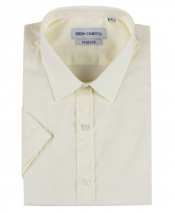 ENZO-530-15 Ivory sleeveless STRETCH shirt slim fit
