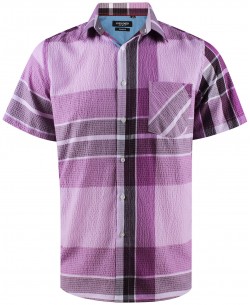 1506353-3 Purple checks sleeveless shirt comfort fit