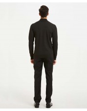 YE-6740-3 Shawl neck black  jumper